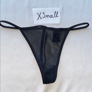 V-String Very Sexy Thong Panty Mesh Silk Lace XS